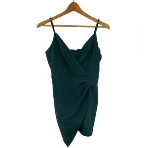 Forest Green V-Neck Cocktail Dress Size Medium